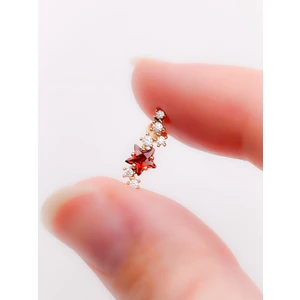 Cerrahi Çelik Piercing Zirkon Taşlı Büyük Yıldızlı Samanyolu Figürlü Kıkırdak Helix Tragus PIERCING(1ADET)