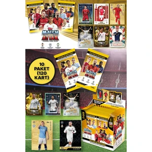 Topps Match Attax 24-25 Uefa Şampiyonlar Ligi Avrupa Ligi Konferans Ligi Futbolcu Kartları -10 Paket