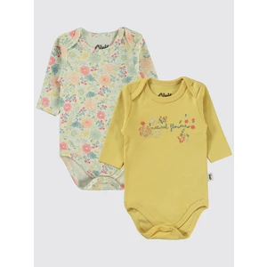 Civil Baby Kız Bebek 2'li Çıtçıtlı Badi 3-18 Ay Hardal