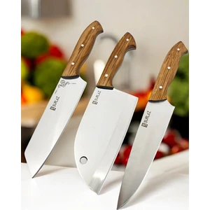 Almazan Seri 3 Parça Şef Bıçak Seti Isme Özel Seri