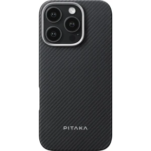 iPhone 16 Pro Kılıf Magsafeli 600D Aramid Fiber Ultra-Slim Classic Serisi Black-Grey Twill