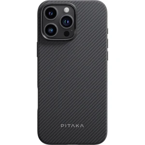 iPhone 16 Pro Max Kılıf Magsafeli Aramid Fiber Military-Grade Classic Serisi Black-Grey Twill