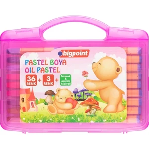| Pastel Boya Seti, Canlı Renkli Açacak ve Tutacak Hediyeli, 36 + 3 Renkli Set, Pembe Çantalı