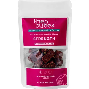 Tanla Baba Strength Şekersiz Küp Çay 25 Küp 50 gr Meyvemsi Bitki Çayı Vegan