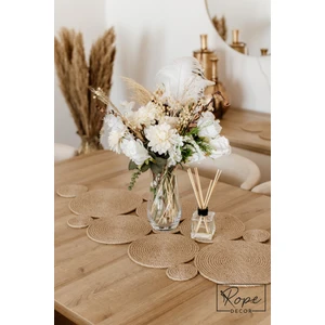 Rope Decor Hasır Jüt Salon Mutfak Masa Örtüsü Runner 100 x 40 cm