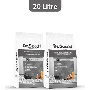 Dr.sacchi Aktif Karbonlu Bentonit Kedi Kumu 10 Lt X2ADET