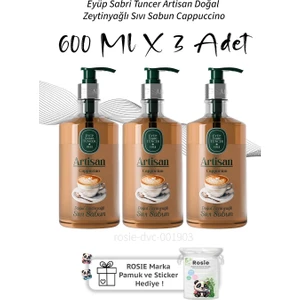 Eyüp Sabri Tuncer Artisan Doğal Zeytinyağlı Sıvı Sabun Cappuccino 600 ml X3