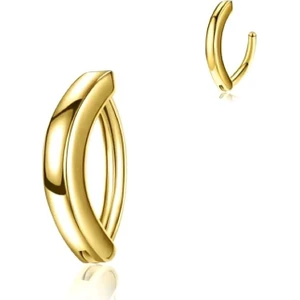 316 L Çelik Düz Yarım Halka Göbek Piecing Gold Renk