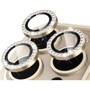 Apple iPhone 16 Pro/16 Pro Max Uyumlu Taşlı Sapphire Kamera Lens Koruyucu