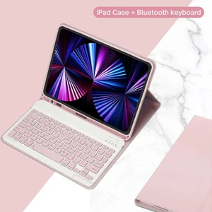 TEKNETSTORE Samsung Galaxy Tab S6 Lite P610/P613 Tablet Uyumlu Bluetooth Klavyeli Kılıf (Türkçe Klavye)