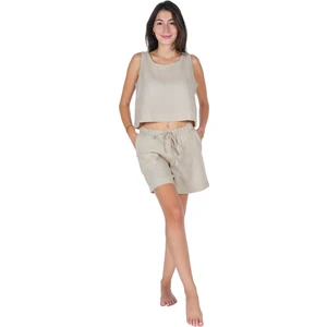 Loungewear Tek Şort (Lastikli ve Cepli) – %100 Pamuk Bürümcük Müslin Rahat Giyim