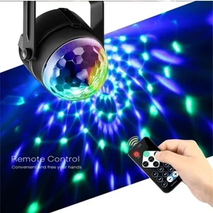 Disko Topu Parti Işıkları 7 Renk LED  USB Girişli Sese Duyarlı Rgb Uzaktan Kumandalı