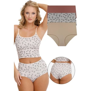 Kadın Yüksek Bel Lazer Kesim 3lü Külot Set KTS2011