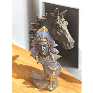 Atlı Kızılderili Dekoratif Obje Biblo