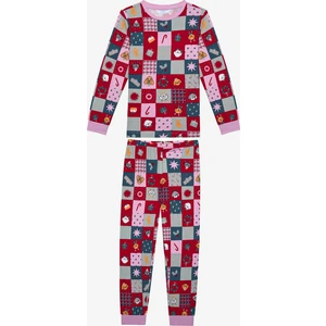 Kız Çocuk Patchwork Termal Çok Renkli Pijama Takımı
