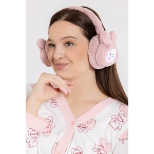 Pembe Tavşan Figürlü Pelüş Kulaklık