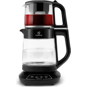 Çaysever 3 In 1 Konuşan Cam Çay Makinesi Su Isıtıcı ve Mama Suyu Hazırlama 1700W Black
