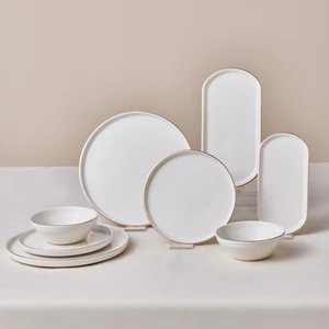 Soft Beyaz Düz Seramik Yemek Takımı – 2 Kişilik, 8 Parça, Şık ve Modern Tasarım