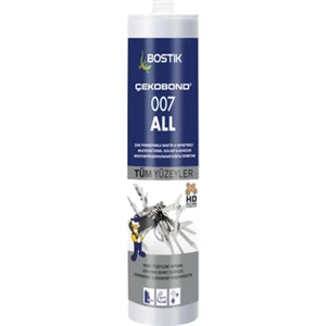 Bostik All 007 Mastik Silikon Beyaz 290 ml Tüm Yüzeylere Yapıştırma ve Izalasyon