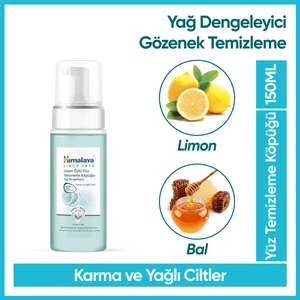 Yağ Dengeleyici Yüz Temizleme Köpüğü, Bal, Limon Özü, Parabensiz, Karma ve Yağlı Ciltler, 150 ml