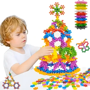 Oyuncak | Renkli Kar Tanesi Molekül Blokları | Yaratıcı Yapı taşları seti 120 Parça