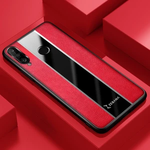Huawei P30 Lite Kılıf Zebana Premium Deri Kılıf Kırmızı