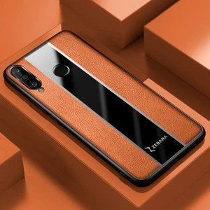 Huawei P30 Lite Kılıf Zebana Premium Deri Kılıf Kahverengi