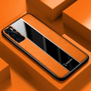 Vivo V20 Se Kılıf Zebana Premium Deri Kılıf Turuncu