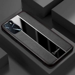 Oppo A16 Kılıf Zebana Premium Deri Kılıf Siyah