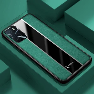 Oppo A16 Kılıf Zebana Premium Deri Kılıf Yeşil