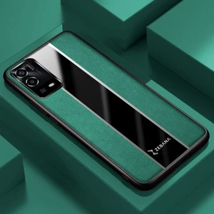 Oppo A55 4g Kılıf Zebana Premium Deri Kılıf Yeşil