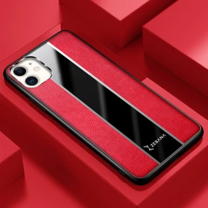 Apple iPhone 12 Kılıf Zebana Premium Deri Kılıf Kırmızı