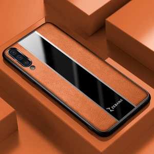 Samsung Galaxy A70 Kılıf Zebana Premium Deri Kılıf Kahverengi
