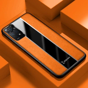 Xiaomi Redmi Note 11 Pro Kılıf Zebana Premium Deri Kılıf Turuncu