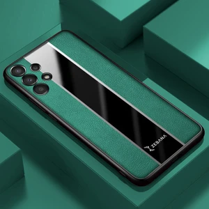 Samsung Galaxy A52S 5g Kılıf Zebana Premium Deri Kılıf Yeşil