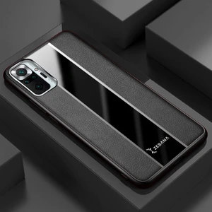 Xiaomi Redmi Note 10 Pro Kılıf Zebana Premium Deri Kılıf Siyah