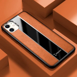 Apple iPhone 11 Kılıf Zebana Premium Deri Kılıf Kahverengi