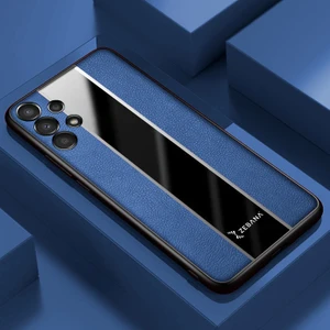 Samsung Galaxy A52S 5g Kılıf Zebana Premium Deri Kılıf Mavi