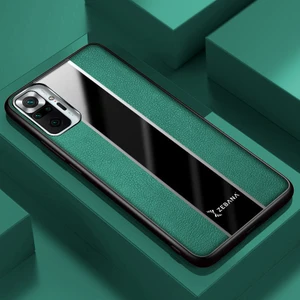 Xiaomi Redmi Note 10 Pro Max Kılıf Zebana Premium Deri Kılıf Yeşil