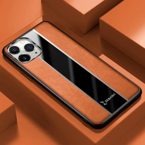 Apple iPhone 11 Pro Max Kılıf Zebana Premium Deri Kılıf Kahverengi