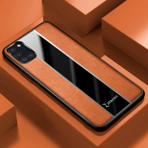 Samsung Galaxy A31 Kılıf Zebana Premium Deri Kılıf Kahverengi