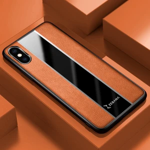Apple Iphone Xs Max Kılıf Zebana Premium Deri Kılıf Kahverengi