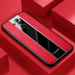 Huawei Mate 20 Lite Kılıf Zebana Premium Deri Kılıf Kırmızı