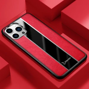 Apple iPhone 14 Pro Max Kılıf Zebana Premium Deri Kılıf Kırmızı