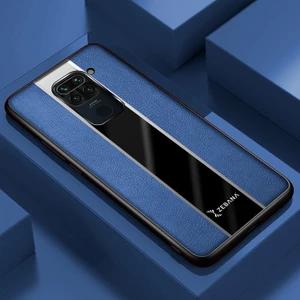 Xiaomi Redmi Note 9 Kılıf Zebana Premium Deri Kılıf Mavi