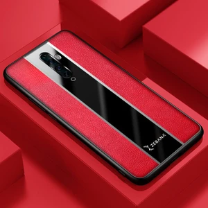 Oppo Reno 2z Kılıf Zebana Premium Deri Kılıf Kırmızı