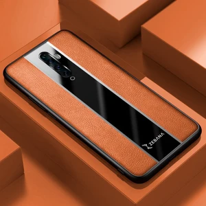 Oppo Reno 2z Kılıf Zebana Premium Deri Kılıf Kahverengi