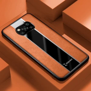 Xiaomi Poco X3 Nfc Kılıf Zebana Premium Deri Kılıf Kahverengi
