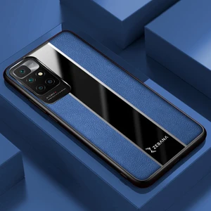 Xiaomi Redmi 10 2022 Kılıf Zebana Premium Deri Kılıf Mavi