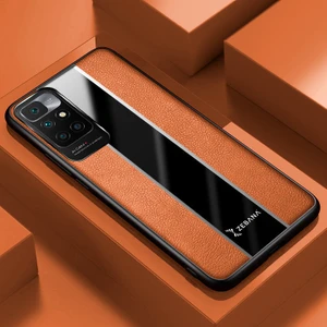 Xiaomi Redmi 10 2022 Kılıf Zebana Premium Deri Kılıf Kahverengi